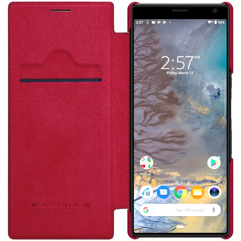 Для sony Xperia 10 Plus винтажный кожаный чехол серия NILLKIN QIN флип карман для карт кошелек