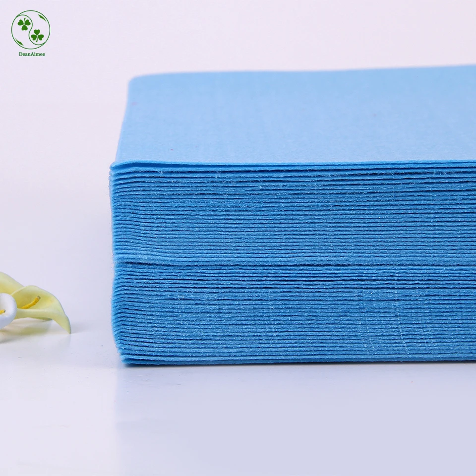 Фетровый материал для шитья Одноцветный синий цвет 30x30 см толщина 1 мм|felt material|fabric