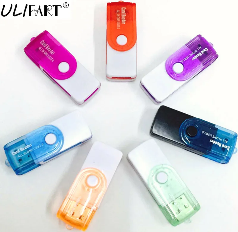 ULIFART новый поворотный все в одном устройство для чтения карт памяти USB 2 0 T Flash