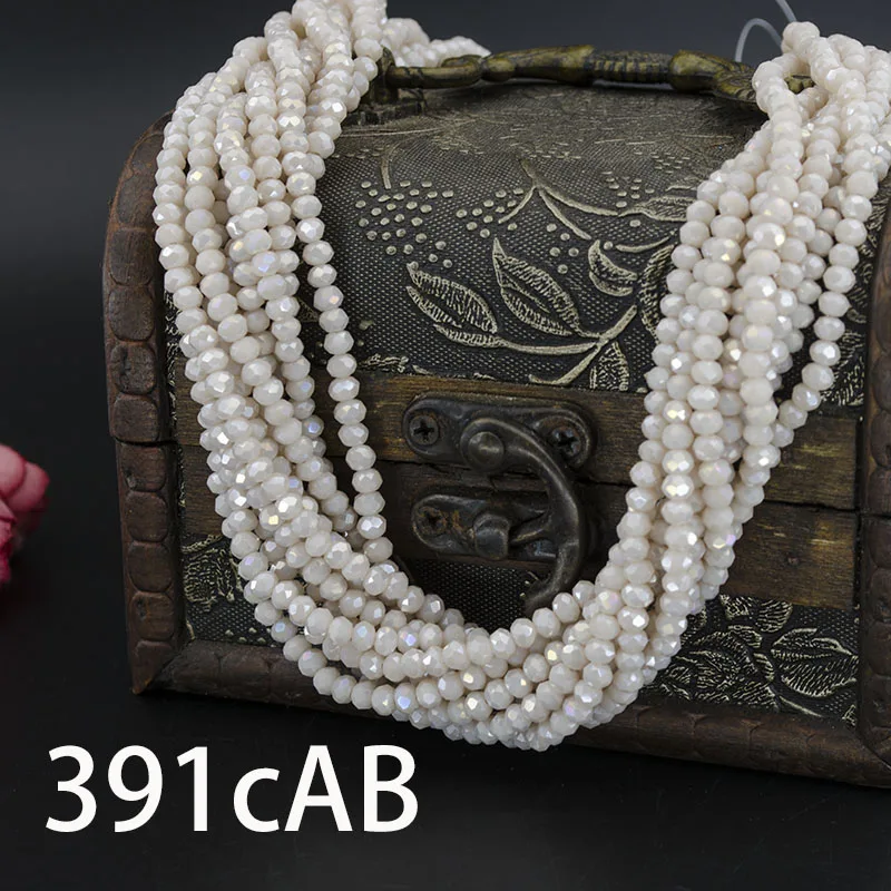 145 шт./лот 4 мм Смешанные граненые стеклянные хрустальные бусины-разделители