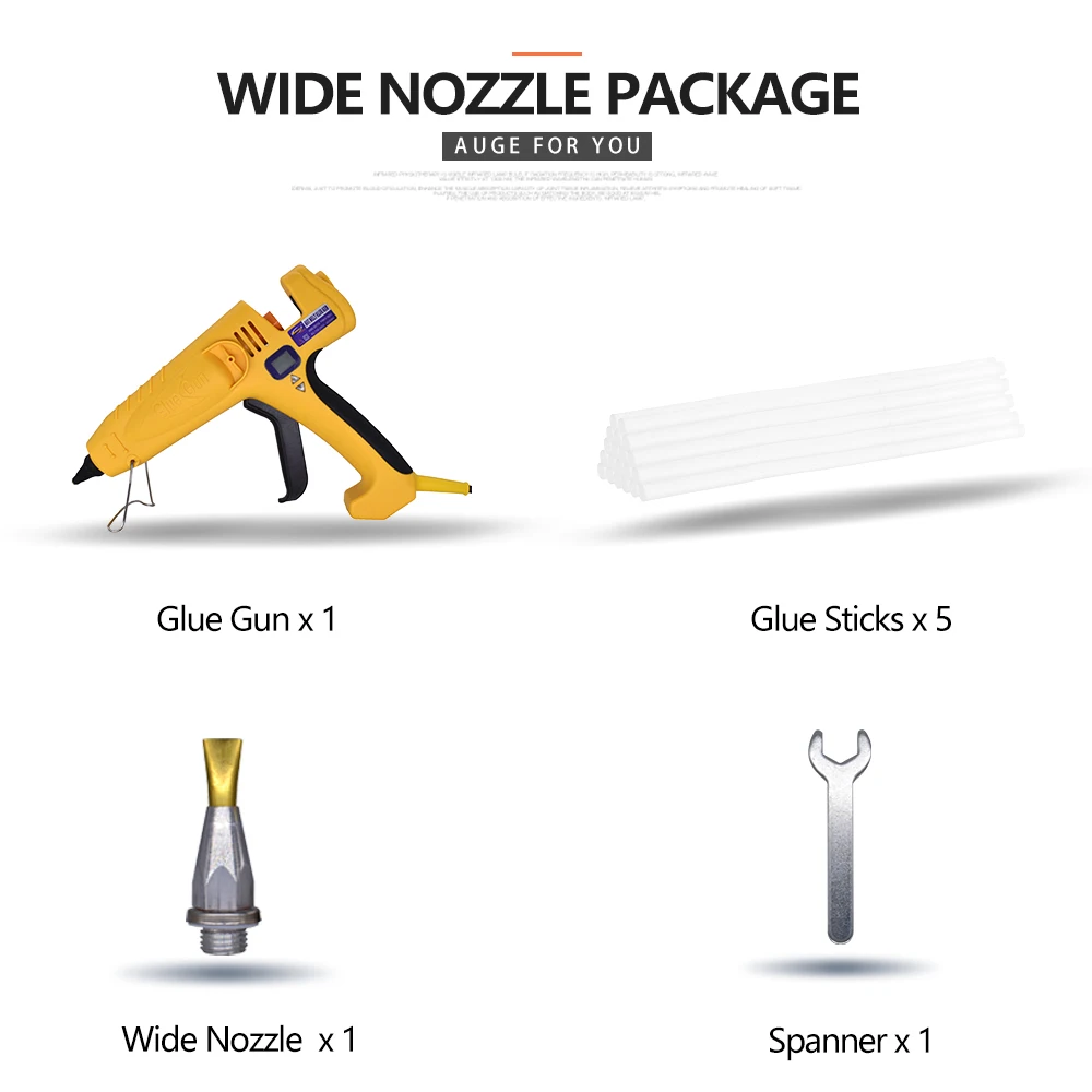 Wide nozzle 500 Вт EU/US высокомощный термоплавкий клеевой пистолет с регулируемой температурой и цифровым дисплеем Инструменты для ремонта прививок термоклеевой пистолет - Цвет: Wide nozzle