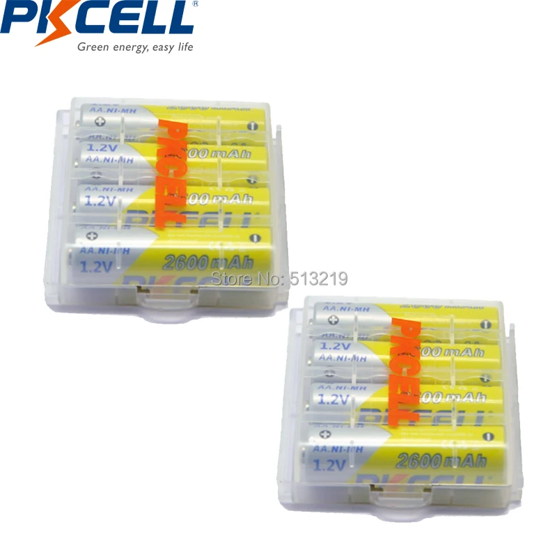 12 шт. аккумуляторные NIMH батарейки PKCELL 1 2 в 2300-2600 мАч 3 | Электроника