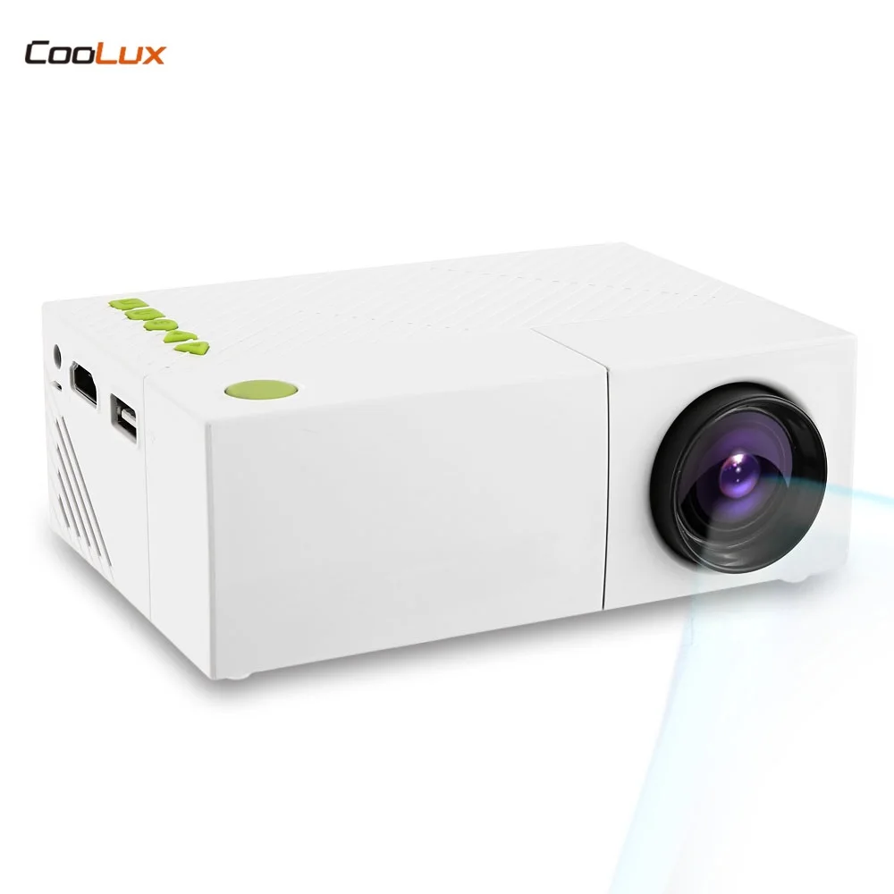 COOLUX YG310 Projector 400-600Lum 1080P High Resolution LCD LED Projection Audio AV Micro SD Card Slot Mini |