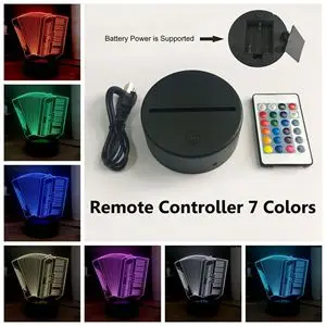 Новинка аккордеон светодиодный ночник USB переключатель сенсорный Многоцветный 3D настольная лампа Удаленная детская игрушка подарок на день рождения для девочек