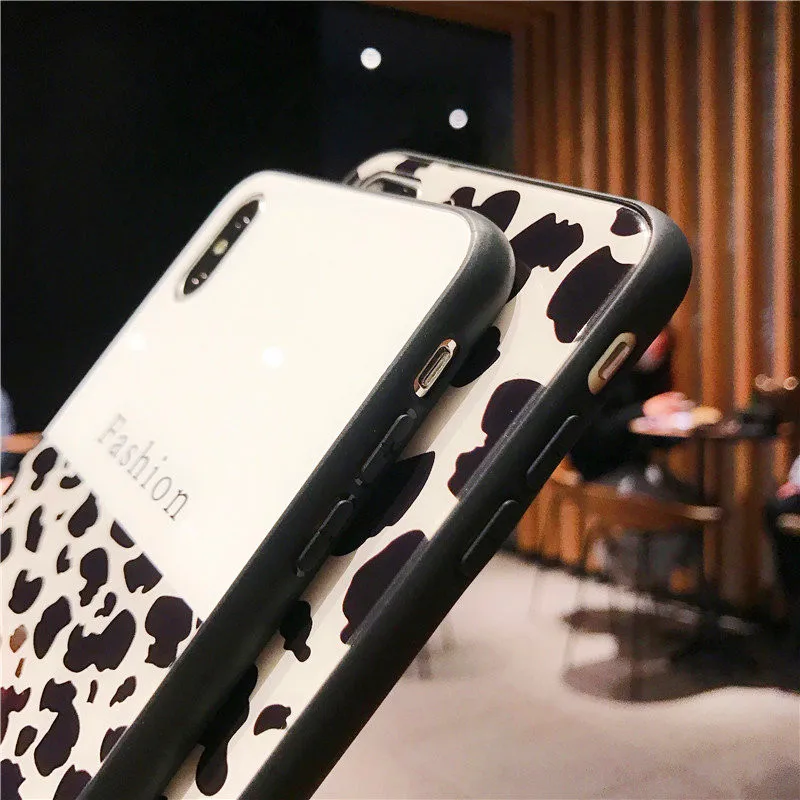 Модный чехол для телефона с леопардовым принтом iPhone X XR XS Max 8 7 Plus леопардовые