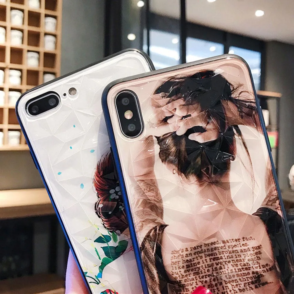 Модный чехол для iPhone X XS XR Xs 8Plus 7 Plus в форме бриллианта 6 6S грязеотталкивающий