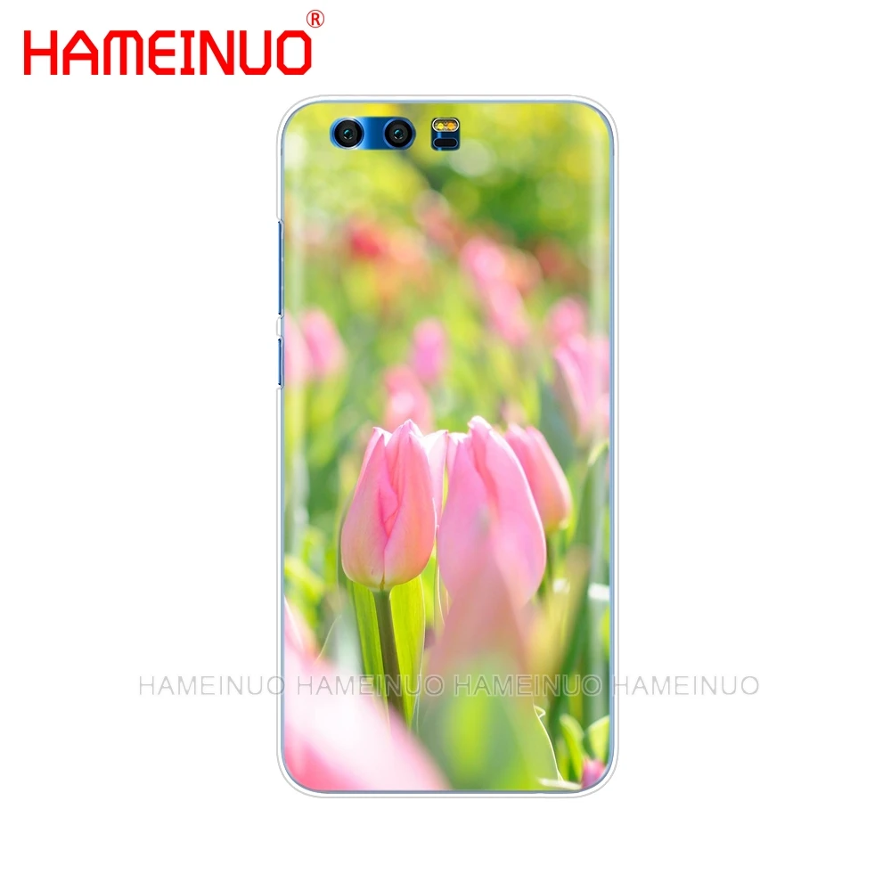 HAMEINUO тюльпаны цветок весеннее поле красный розовый желтый фиолетовый чехол для