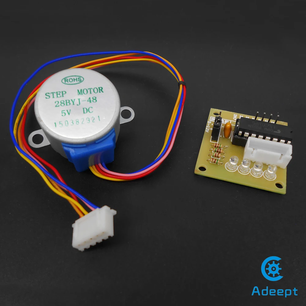 Шаговый двигатель Adeept + плата драйвера ULN2003 5 в 4 фазный линейный для Arduino Raspberry Pi