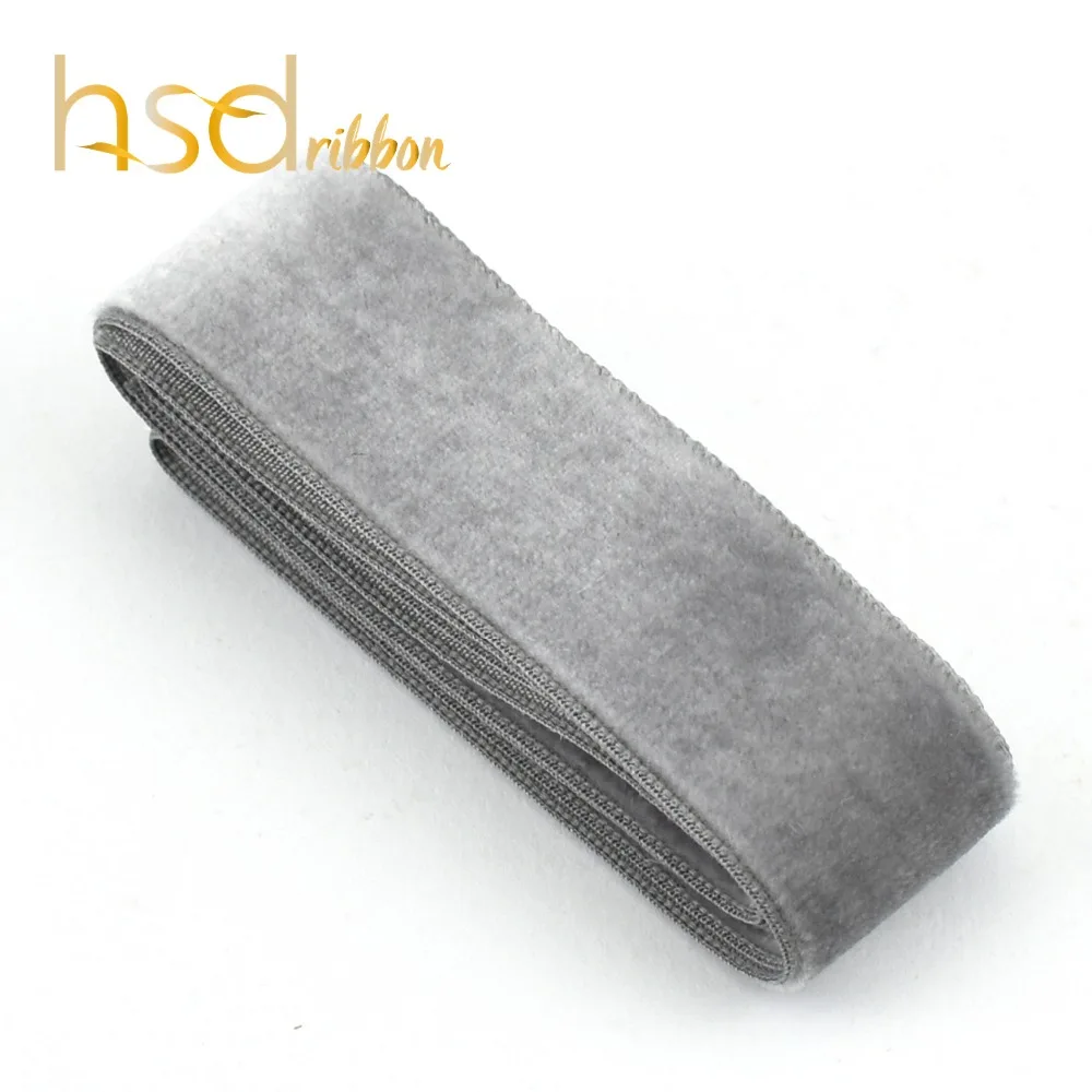 Hsdribbon 22MM 7/8inch 3/8 дюймовый 5/8 дюйма 1 дюйм 1-1/2 дюймов 2 ботинки черного, белого, серого цветов, серия из бархатной ленты