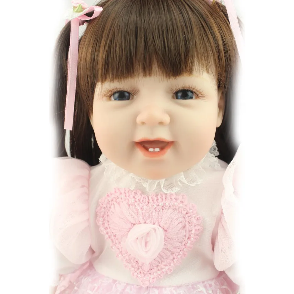 NPK силиконовая кукла Reborn Baby Girl развивающие игрушки 55 см виниловые реалистичные