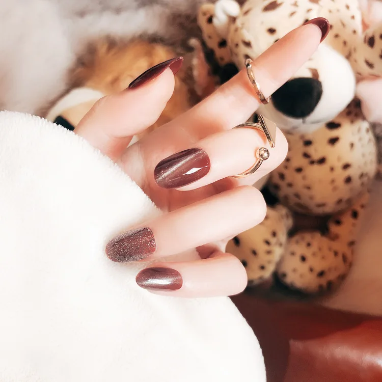 Накладные ногти Набор 24 шт Искусственные Поддельные полное покрытие ногтей лак