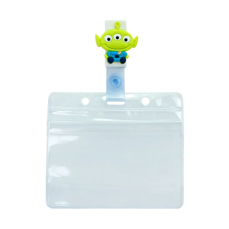 12pcs/set Plastic Cute Cartoon Badge Holder Clip Character Design Card Belt Hospital School Office | Канцтовары для офиса и