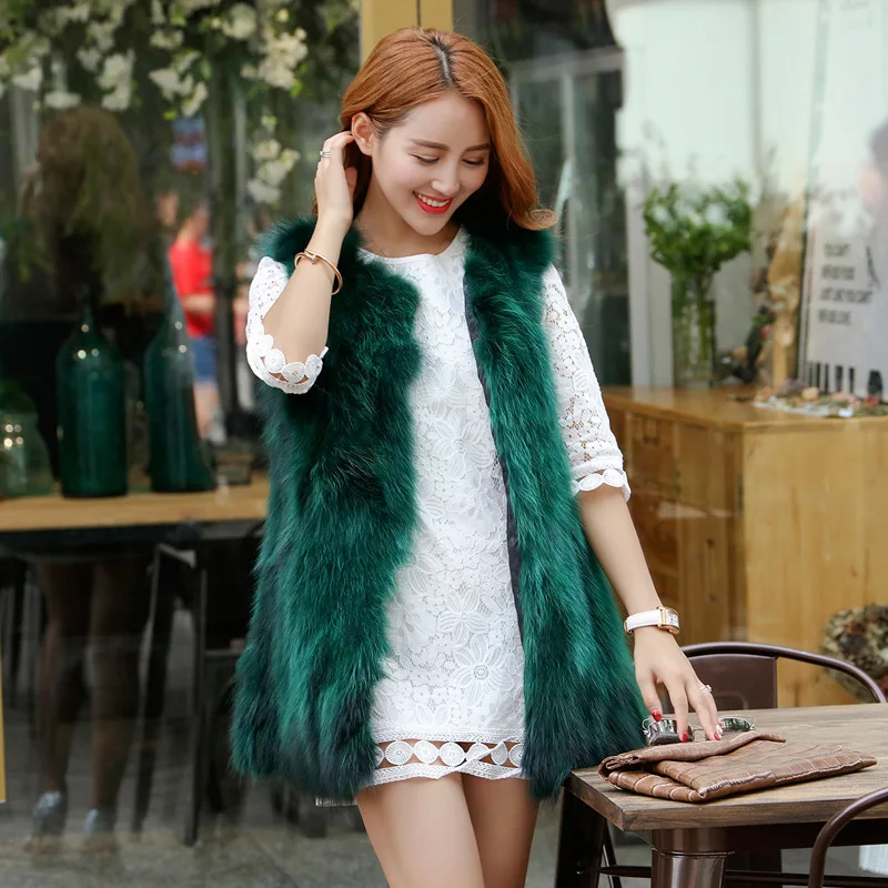 Жилет из натурального меха новинка зимы 2019 плотный женский теплый модный жилет