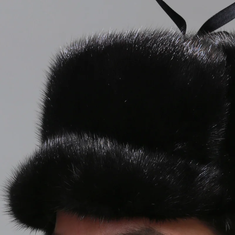 2018 зимние супер теплые шоу Мужские ушные муфты Рекс норковые меховые русская