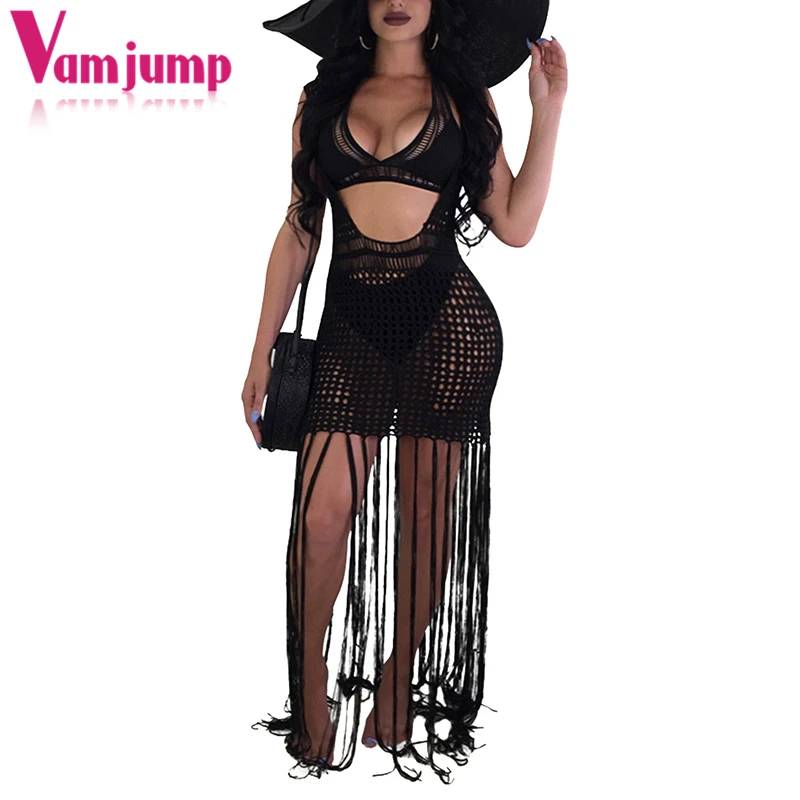 VamJump выдалбливают Трикотажные Кисточкой Купальники с крышкой Ups Для женщин