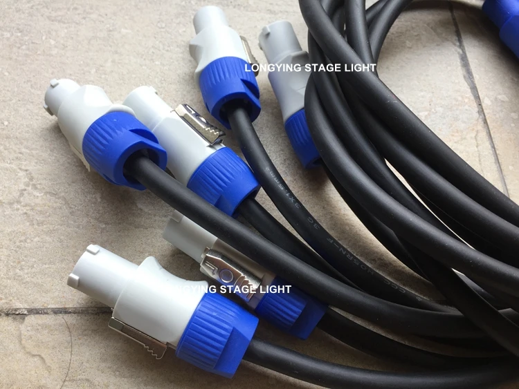 Free Shipping 8pcs/lot 1.5mm2 1-10M Powercon Extended Cable For Co2 Jets/230W/200W Moving Beams 7R/5R | Лампы и освещение