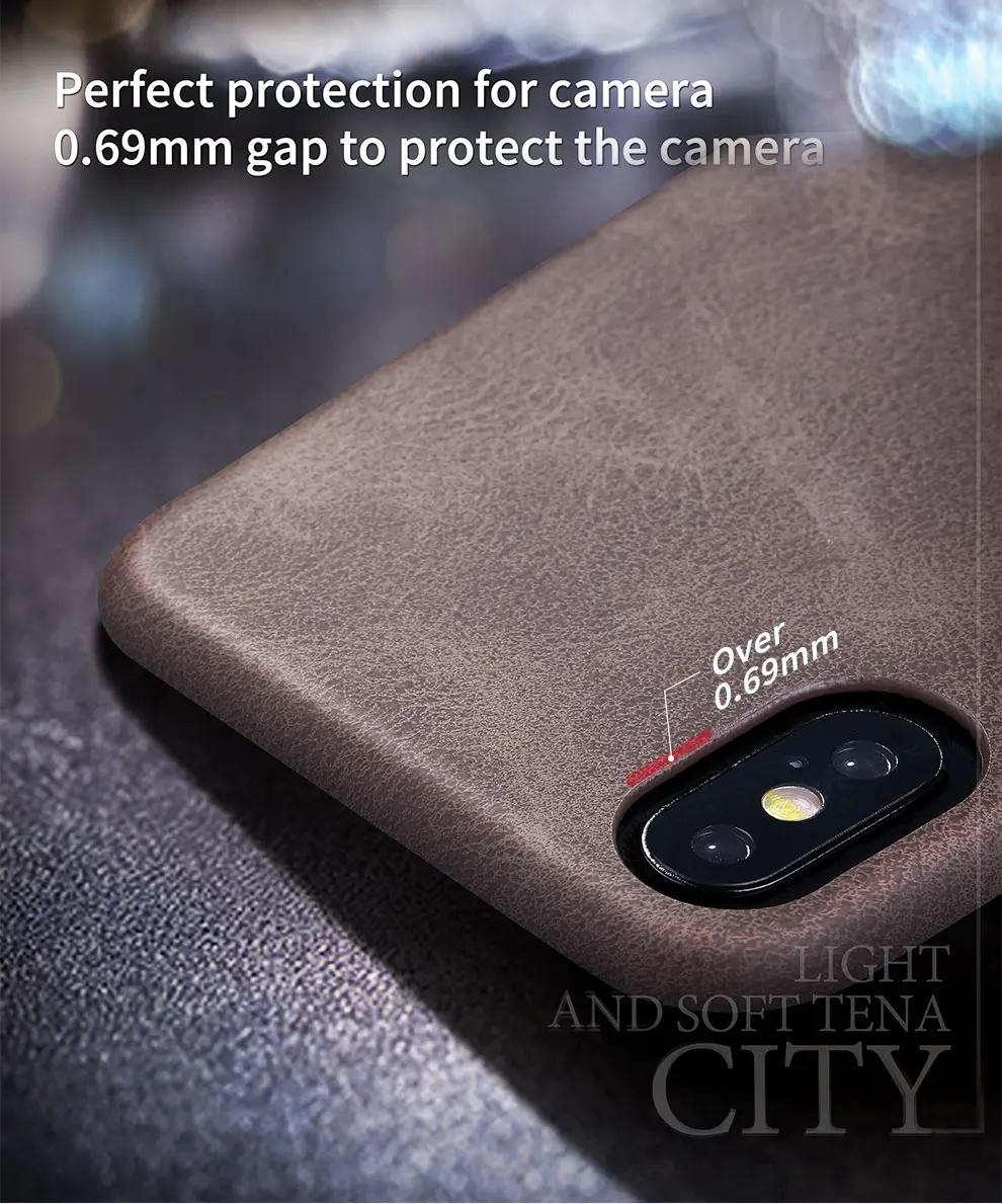 X-Level Retro Vintage Leather Case For iPhone X Ultra thin Protective Back Cover Capa for 8 Plus | Мобильные телефоны и