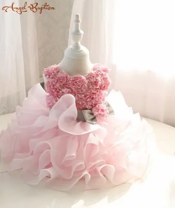 Новинка 2019 розовое платье с цветочным узором для девочек платья-пачки младенцев