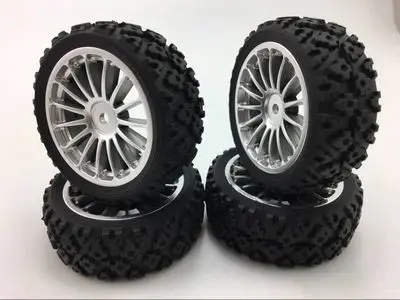 silver rally 4pcs 1/10 на дороге Дрифт автомобильных шин набор для Tamiya TT01D/E TT02 4 шт - Цвет: silver rally 4pcs