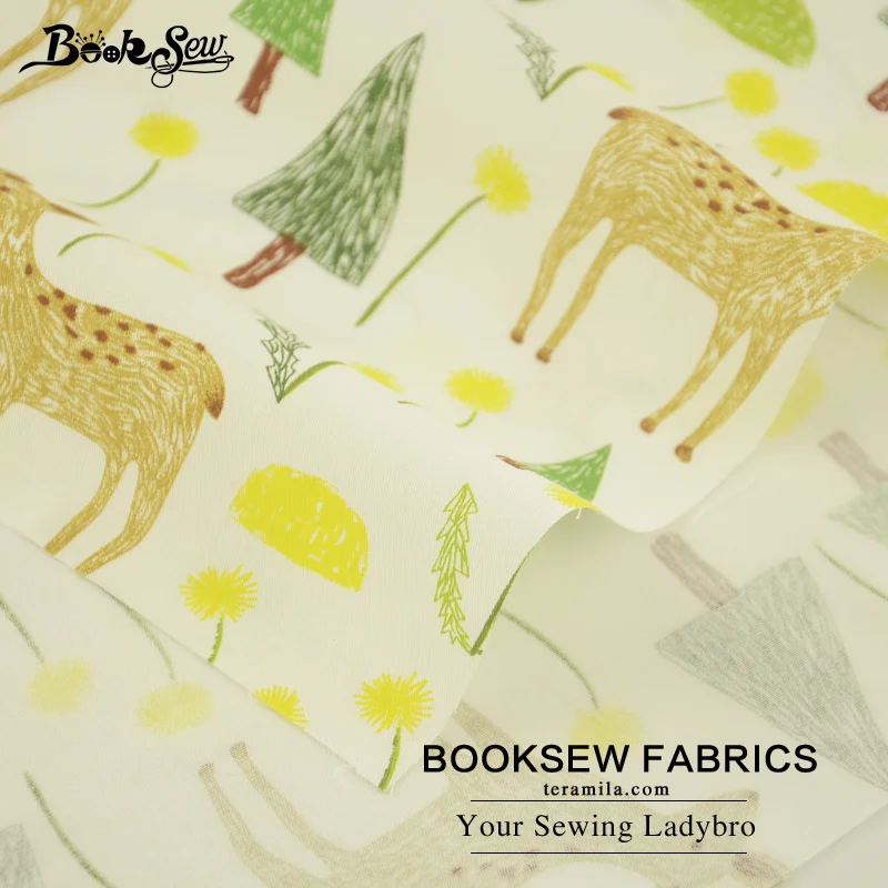 Booksew 100% хлопок саржа Ткань Вышивание для Скрапбукинг лоскутное Постельные