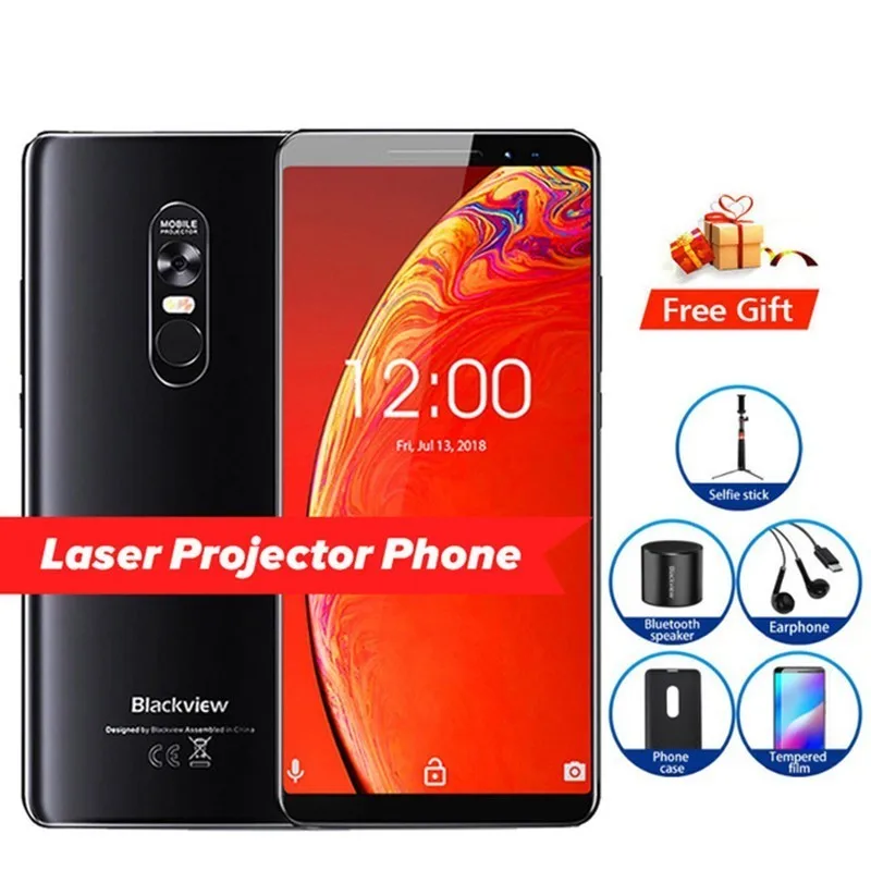 Blackview Max 1 беспроводной проектор мобильный телефон 6 ГБ + 64 01 &quotэкран 4680 мАч Mt6763t