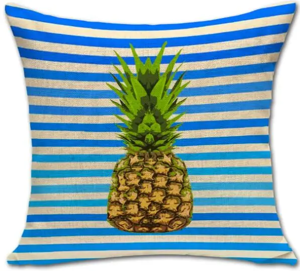 Cushion Cover Ananas Pineapple Printed Linen Pillow Case Home Decoration Car Sofa Decorative Pillowcase almofadas | Дом и сад