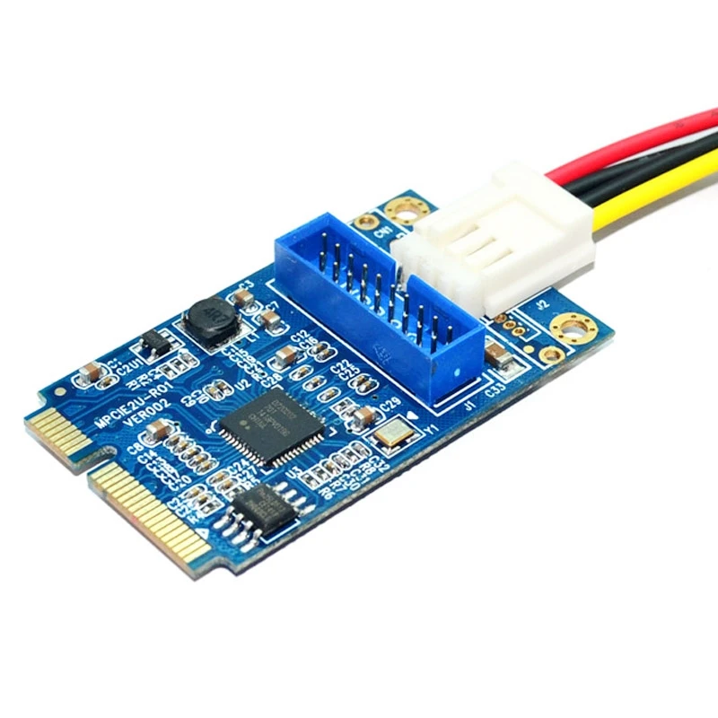 MINI PCI E на USB 3 0 фронтальная 19 контактная Расширительная плата для настольного ПК с