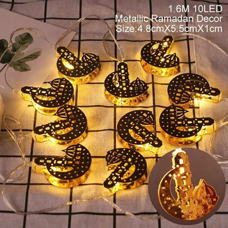 Светодиодный светильник украшения на Рамадан звезда луна EID Мубарак Декор для