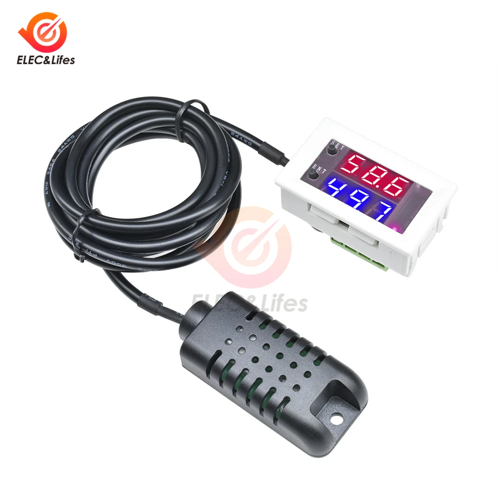 

DC 12V 24V 10A W2026C Digital Hygrometer Humidity Meter Real Time led display Hygrometer 1%-99%RH Adjustable Humidity Controller