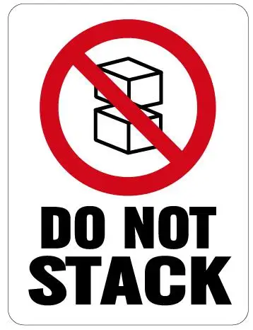1000pcs/lot 6x8cm DO NOT STACK,adhesive sticker/Shipping Label to protect your box, Item No.DN18
