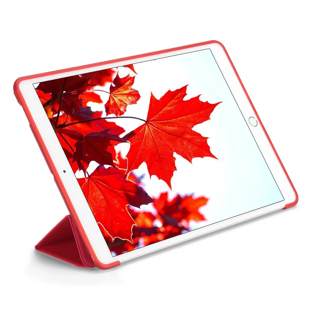 Чехол для iPad Pro 10,5 чехол ПУ; кожа; Силикон Мягкая задняя Фолио-подставка полупрозрачный смарт-чехол для iPad 10,5 дюймов авто сна
