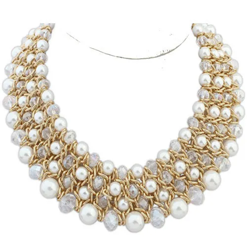 Популярное винтажное многоцветное жемчужное Шейное колье с подвеской на