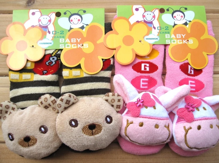 6 пар/лот новые стильные детские Нескользящие носки для ходьбы Детские Модные