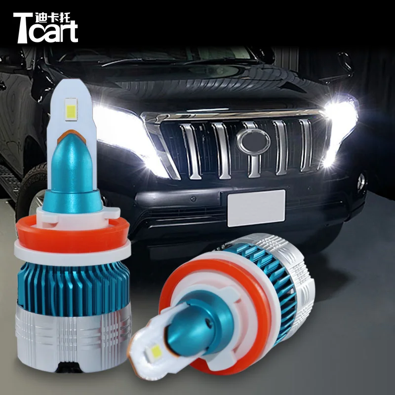 Автомобильные светодиодный ные фары Tcart H8 H9 H11 Светодиодный Противотуманные