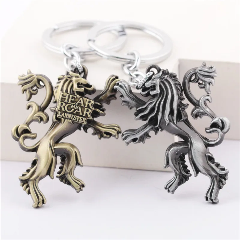 12 шт./лот брелок Stark/Tyrell /Targaryen Faimly Crests из металлического сплава для ключей|key