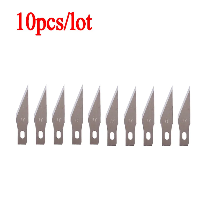 10pcs Blade Ремесло искусства резки гравировки ножи скульптура утилита Набор ножей подходит для овощей Фрукты DIY Искусство еда Рисунок резьбы инструменты - Цвет: 10pcs Blade