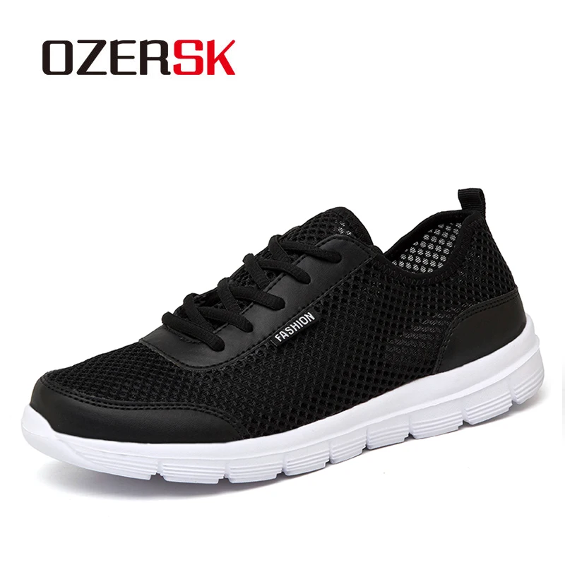 

OZERSK Fashion Casual Shoes Woman And Men Summer Comfortable Breathable Mesh Flats Female Unisex Sneakers Women Chaussure Femme