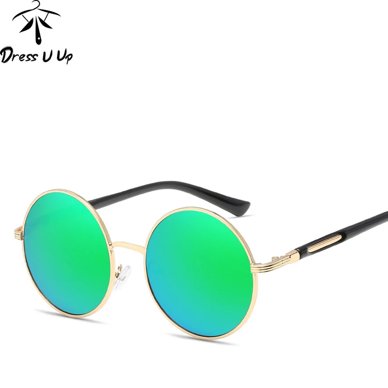 DRESSUUP круглые большие солнцезащитные очки женские брендовые винтажные мужские