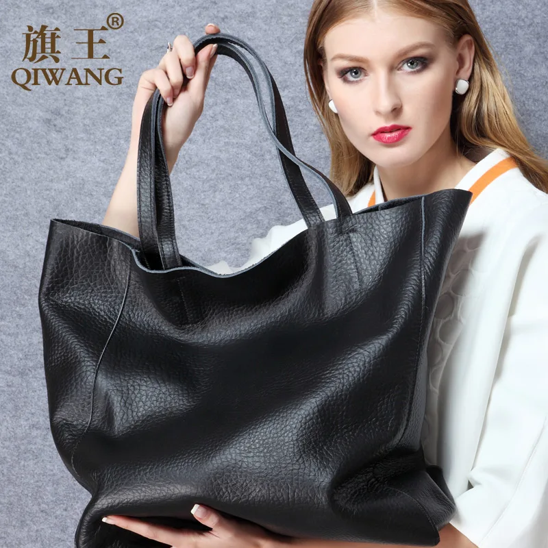 QIWANG огромный Ёмкость сумка Повседневное известный бренд Для женщин 100%