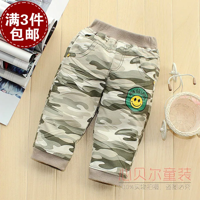 Autumn child Camouflage trousers baby 100% cotton casual pants male sports infant children's clothing skinny | Мать и ребенок