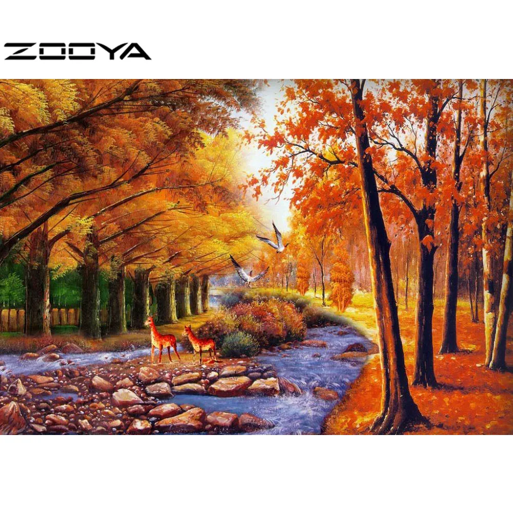 ZOOYA DIY алмазная живопись живописная Бриллиантовая вышивка с изображением дерева
