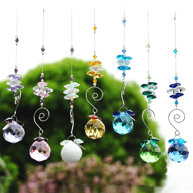 H & D 30 мм люстра хрустальный шар призмы Радуга Octogon чакра Suncatcher в подарок