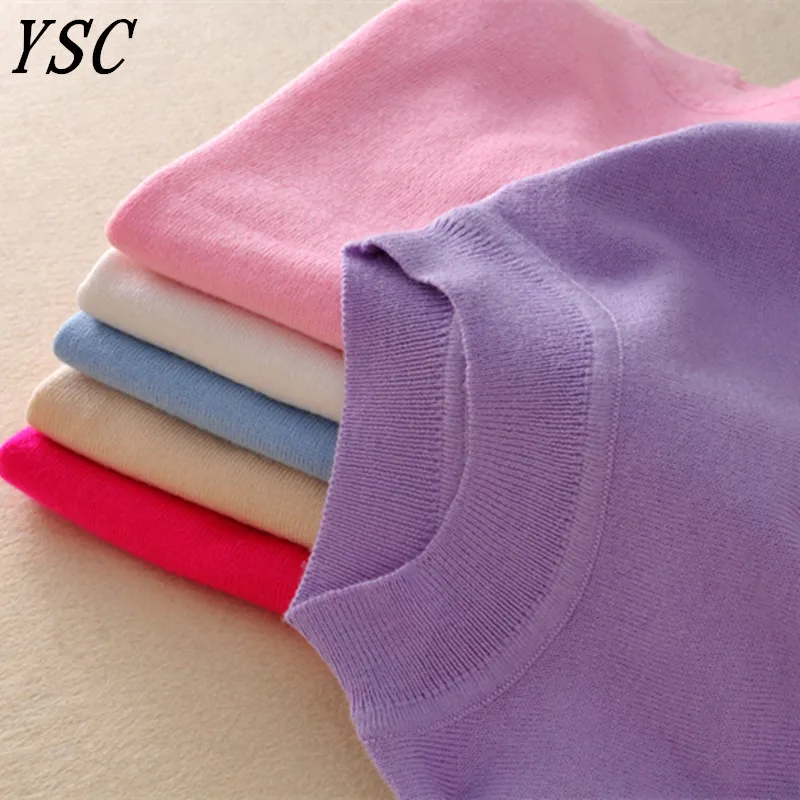 Clearance processing 2017 Women's Knitted Cashmere Wool Sweater Half high collar Solid color Pullover Multicolor Free Shipping | Женская