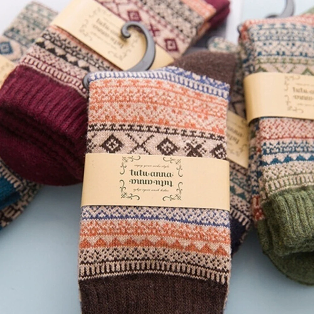 Одна пара 100% новые ретро нация унисекс Мужские Женские хлопковые полосатые