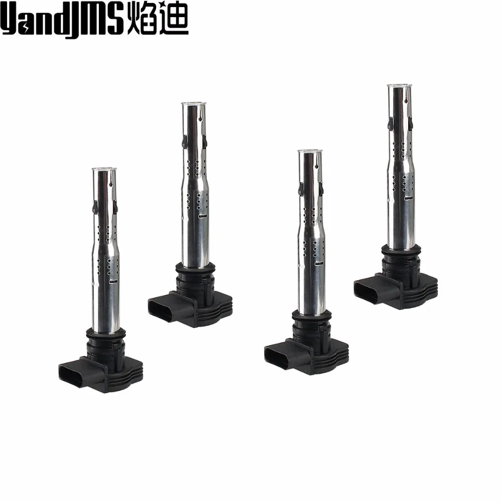 Катушка зажигания 4 шт. подходит для VW Jetta Golf GTI GLI Passat Tiguan CC Touareg A3 A4 A5 A6 A7 A8 TT Q3 Q5 R8