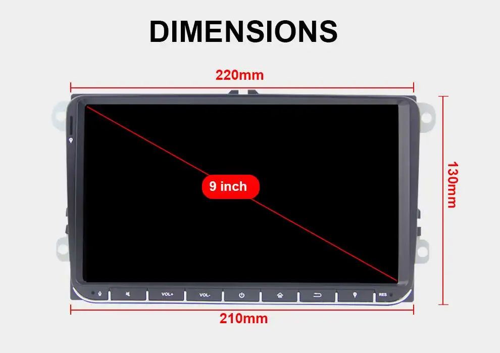 Eunavi 2din TDA7851 Android 9 Автомобильный мультимедийный Радио Стерео gps для VW Passat B6 CC Polo GOLF 5 6 Touran Jetta Tiguan Magotan Seat