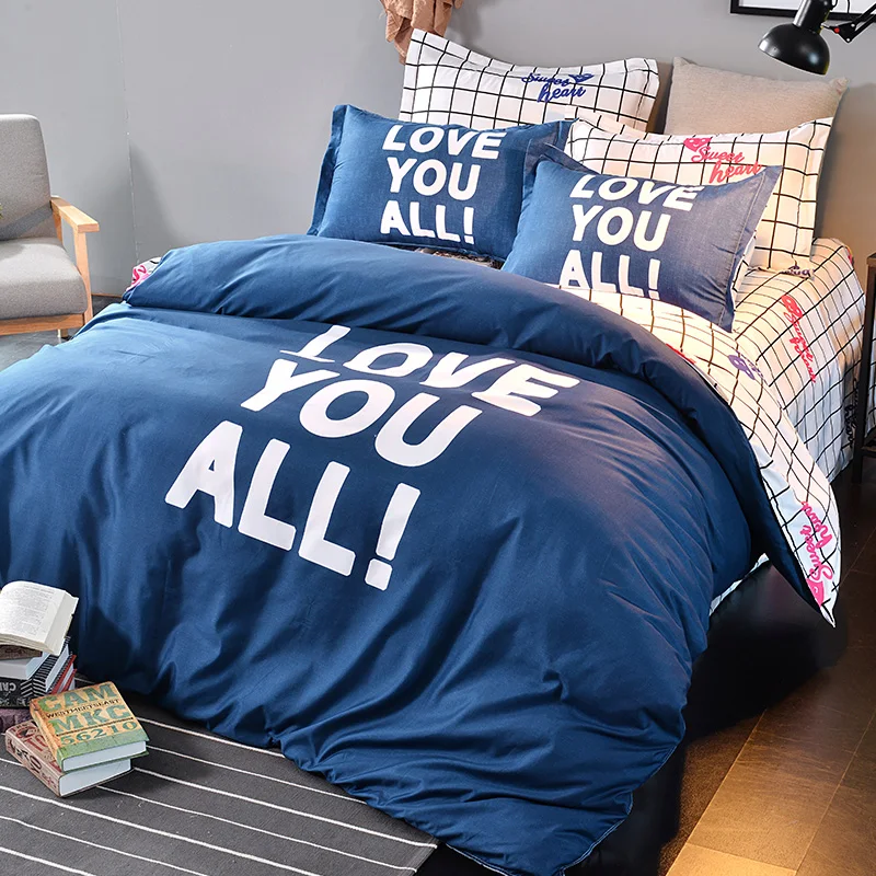 2016 набор постельных принадлежностей саржевое одеяло сатиновая скатерть Полоска