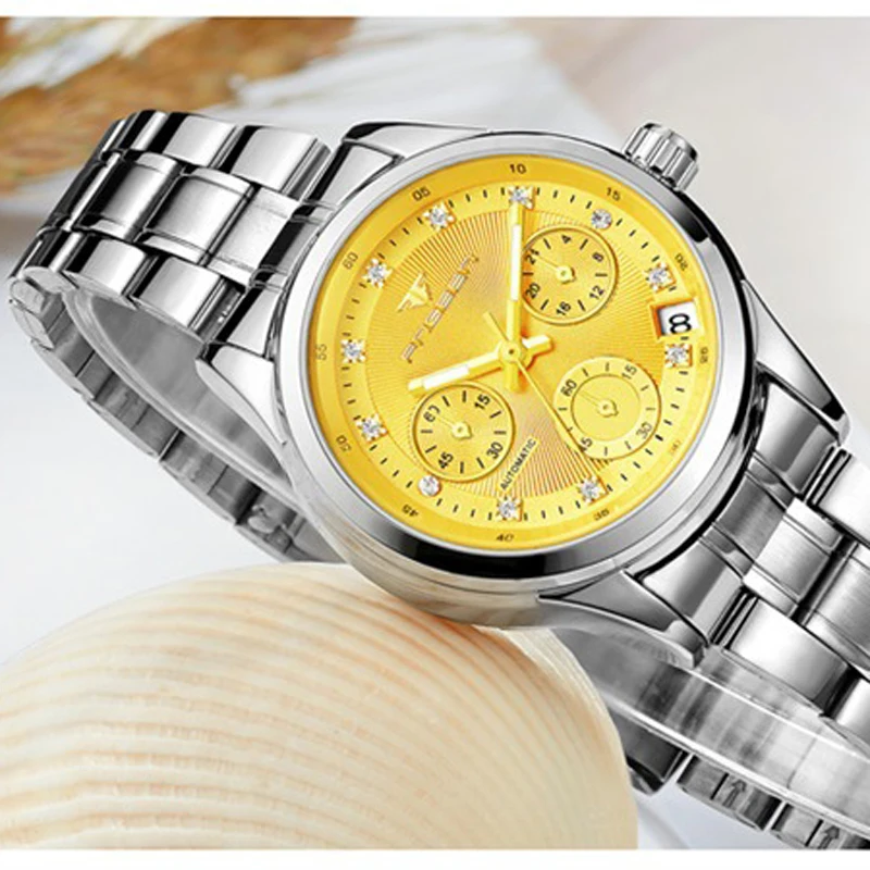 Montre Femme модные женские часы полностью автоматические механические наручные с