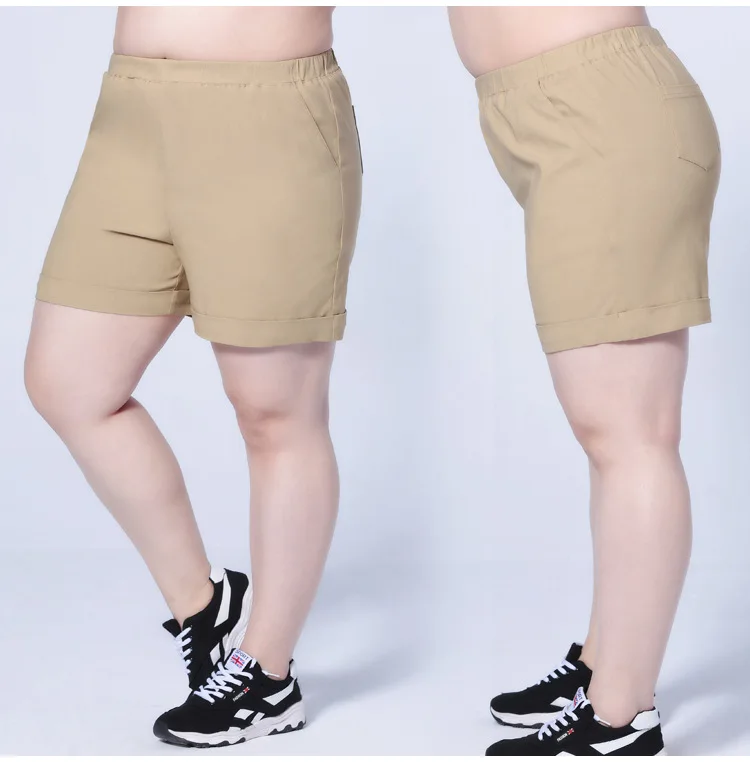 3XL-7XL женские летние повседневные шорты большого размера, женские черные шорты с эластичной резинкой на талии, облегающие, 5XL 6XL, большие размеры, спортивная одежда, шорты
