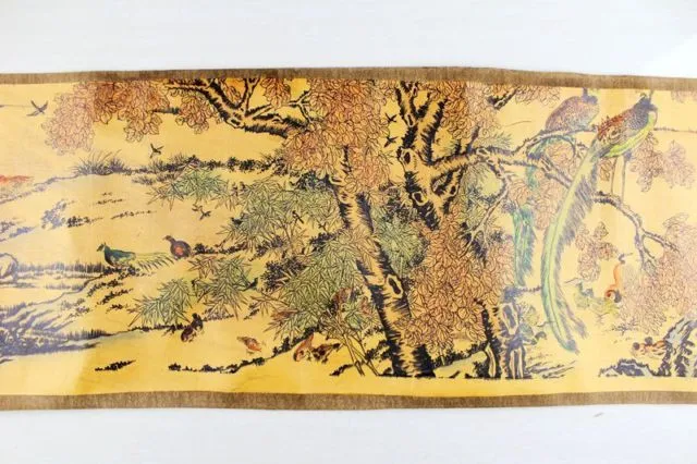 Старинная Китайская каллиграфия и картина фотография-схема сто птиц | Дом сад